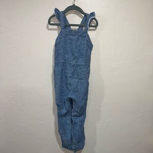 Old Navy Toddler Girls 5t Chambray Jumpsuit flutter sleeve